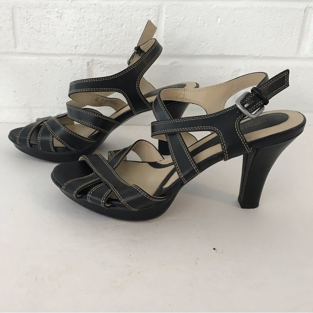 Naturalizer Sandals Womens Slingback Heels Black N5 Comfort Strappy Open Toe 9m